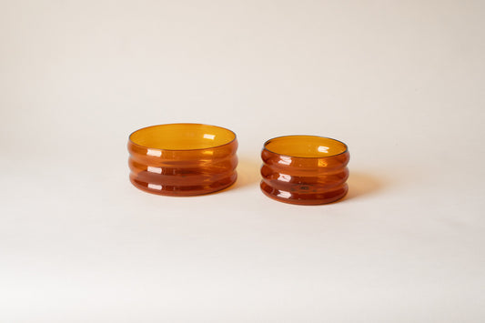 Small Ripple Bowl - Amber