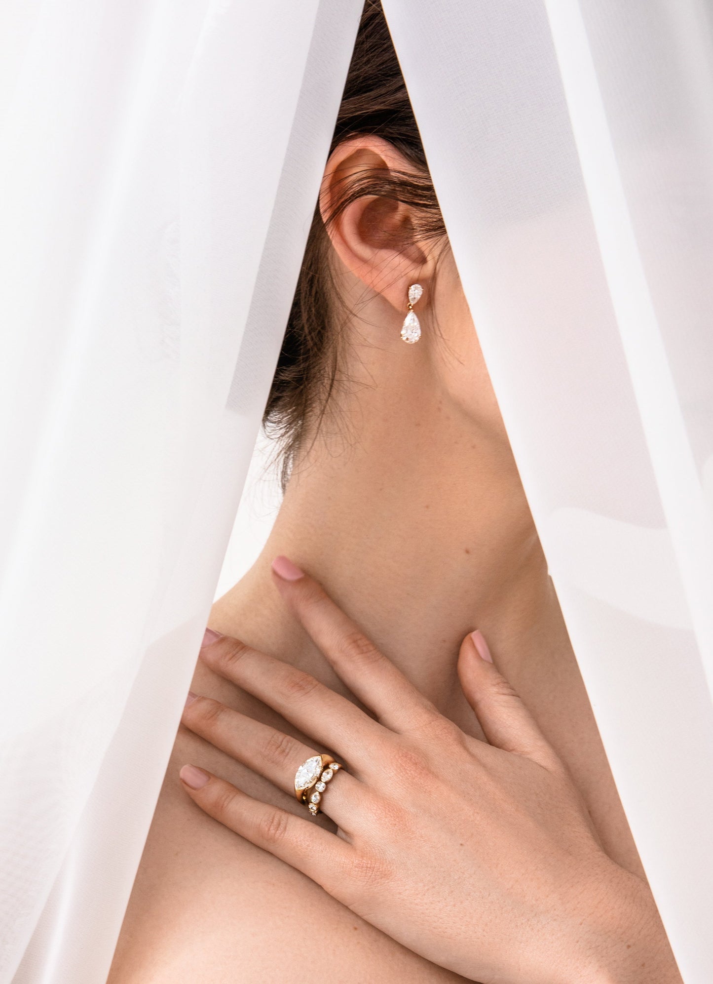 Double Pear Drop Earrings