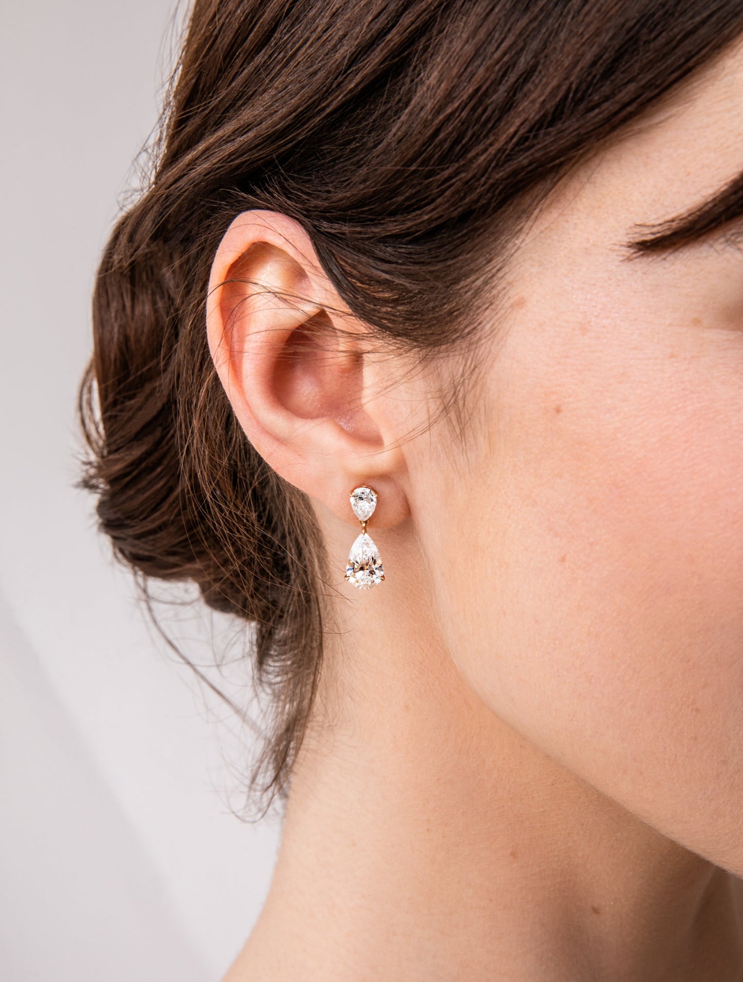 Double Pear Drop Earrings