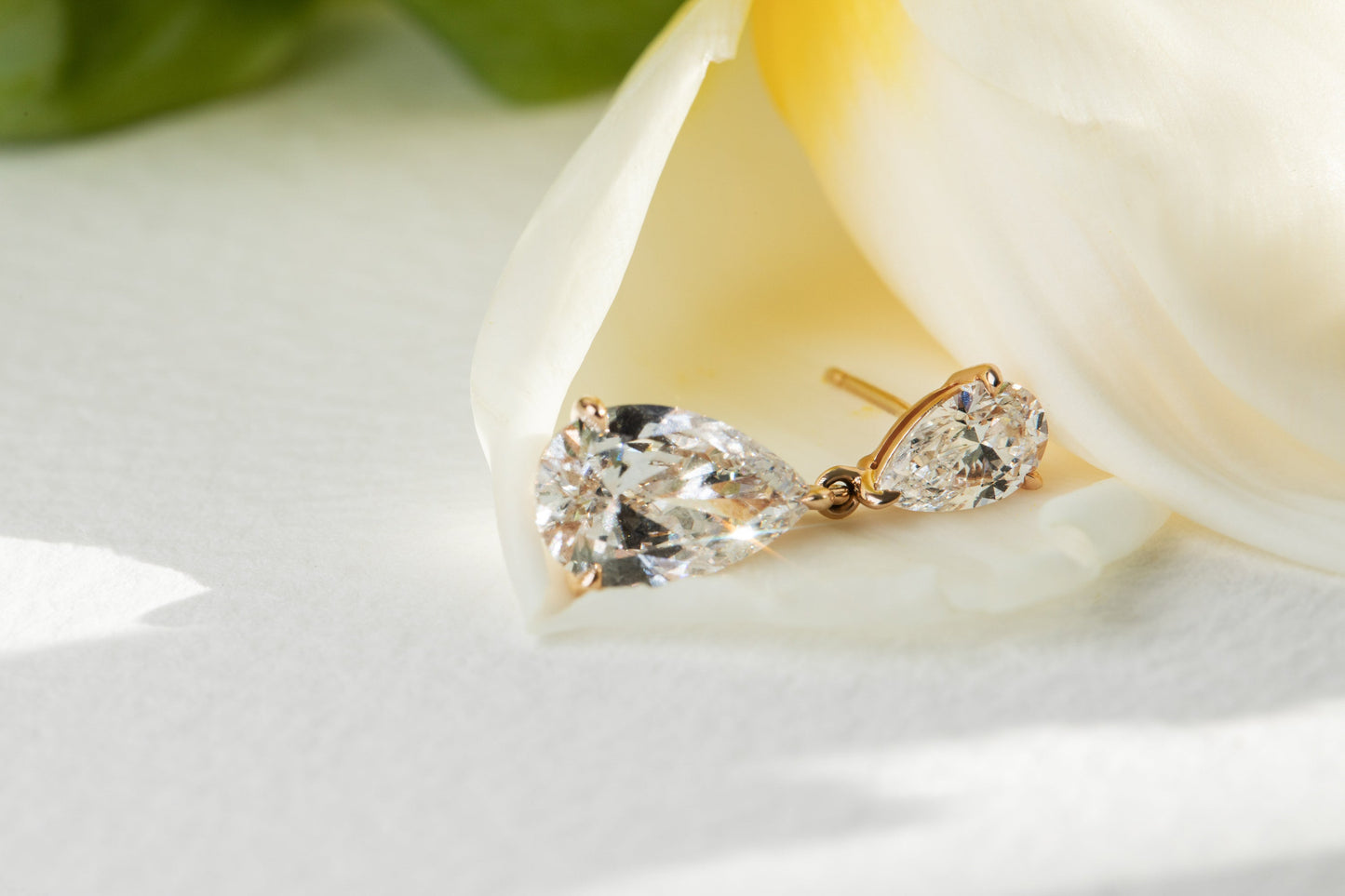 Double Pear Drop Earrings