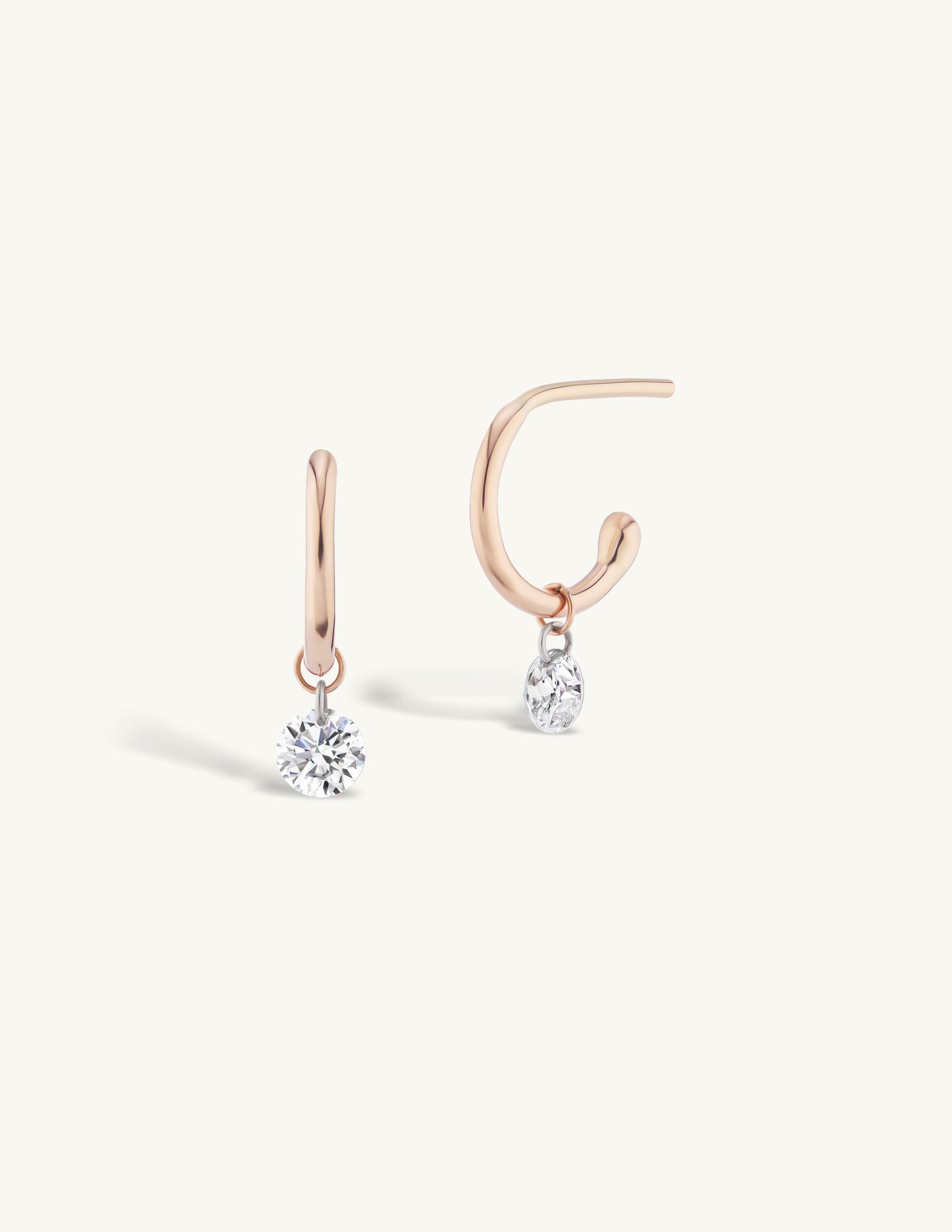 Pierced Diamond Huggie