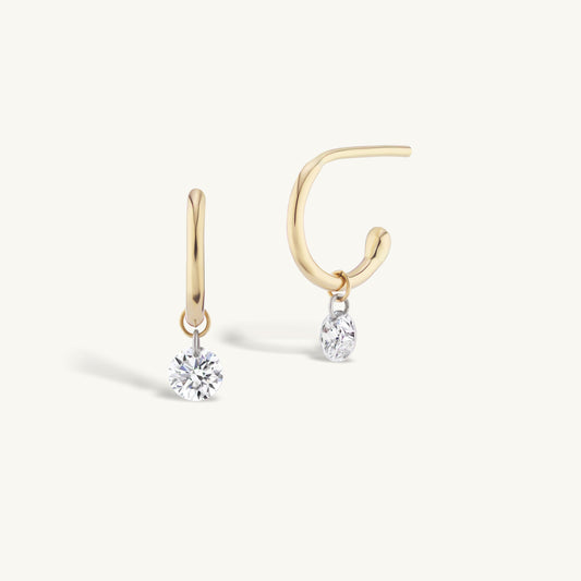 Pierced Diamond Huggie