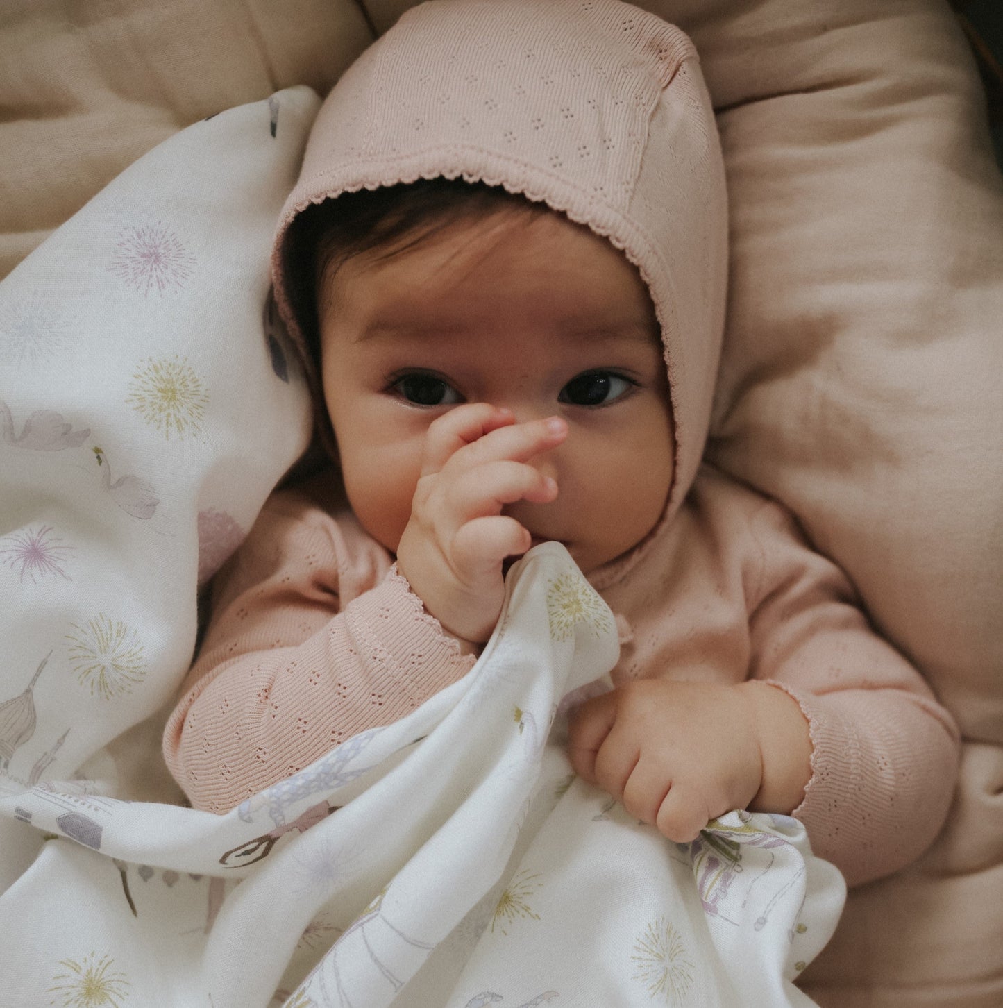 Adventures in Wonderland Swaddle - Rose