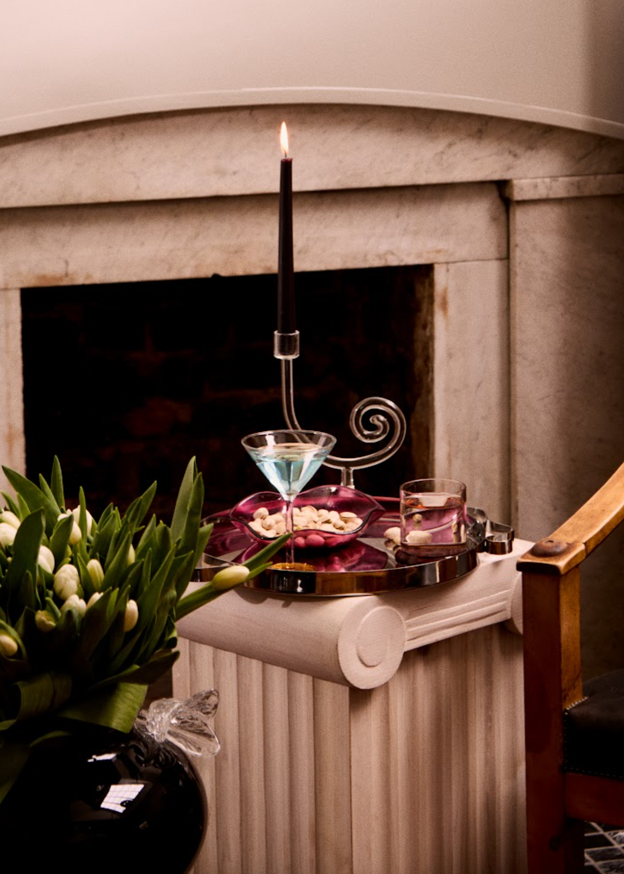 Single Stem Spiral Candleholder