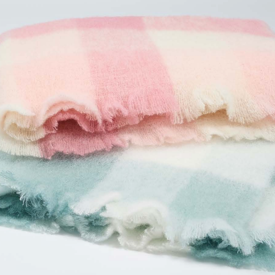 Mantas Ezcaray Cashmere Blanket- Bebe Blue