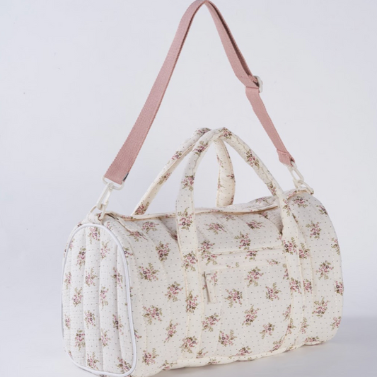 Embroidered Duffle Bag- Baby Breath