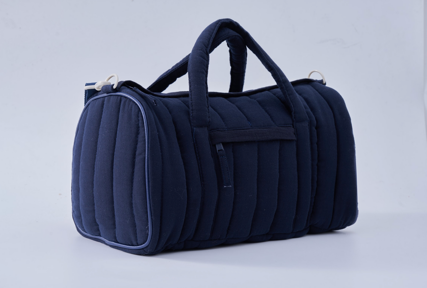 Embroidered Duffle Bag- Gray