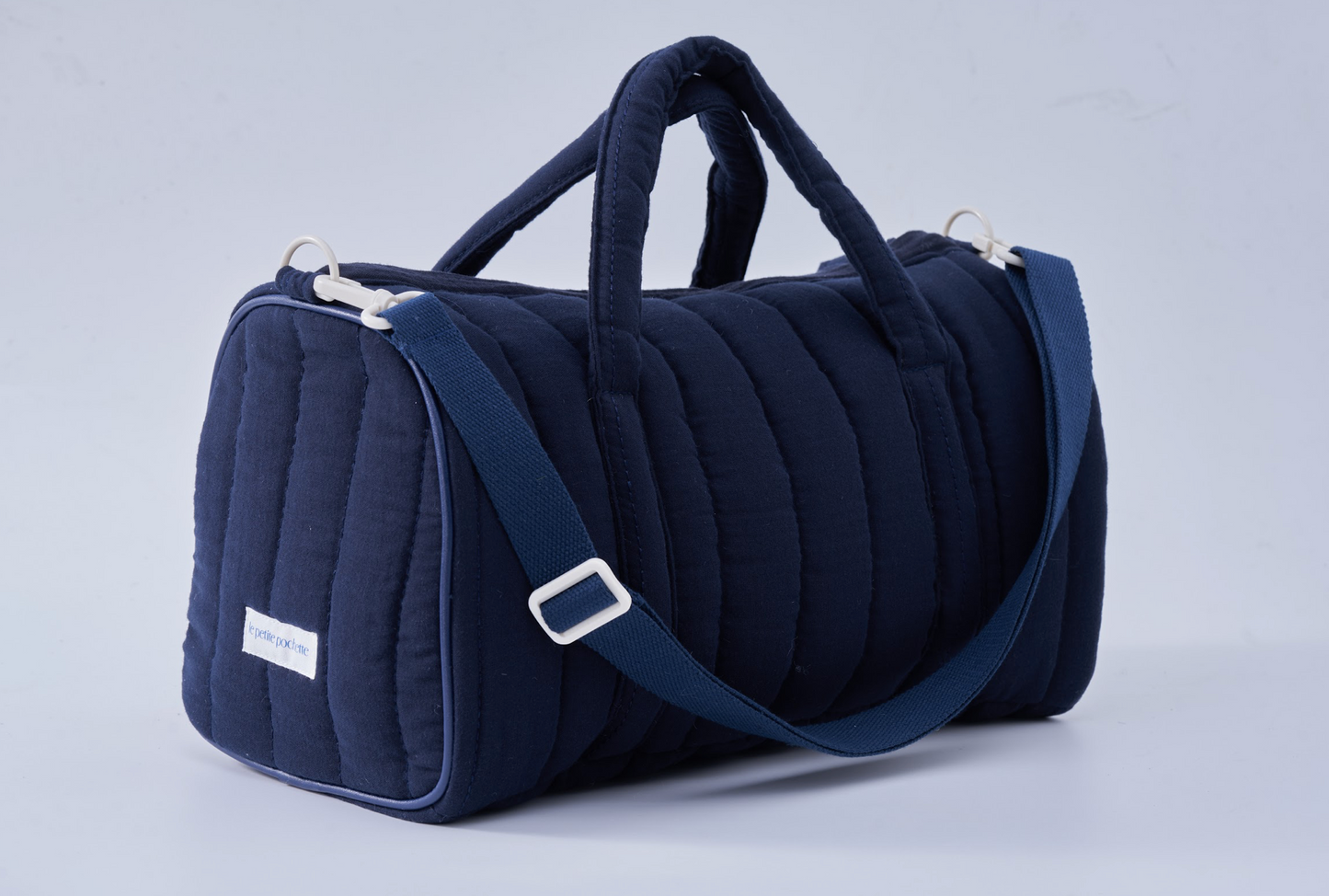 Embroidered Duffle Bag- Gray