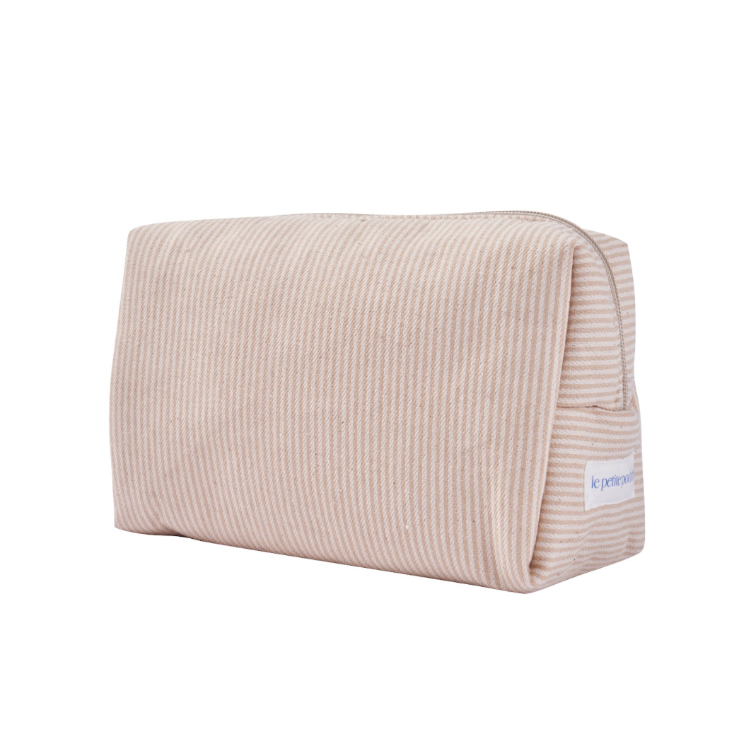 Embroidered Pouch-Dune