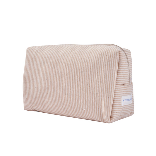 Embroidered Pouch-Dune