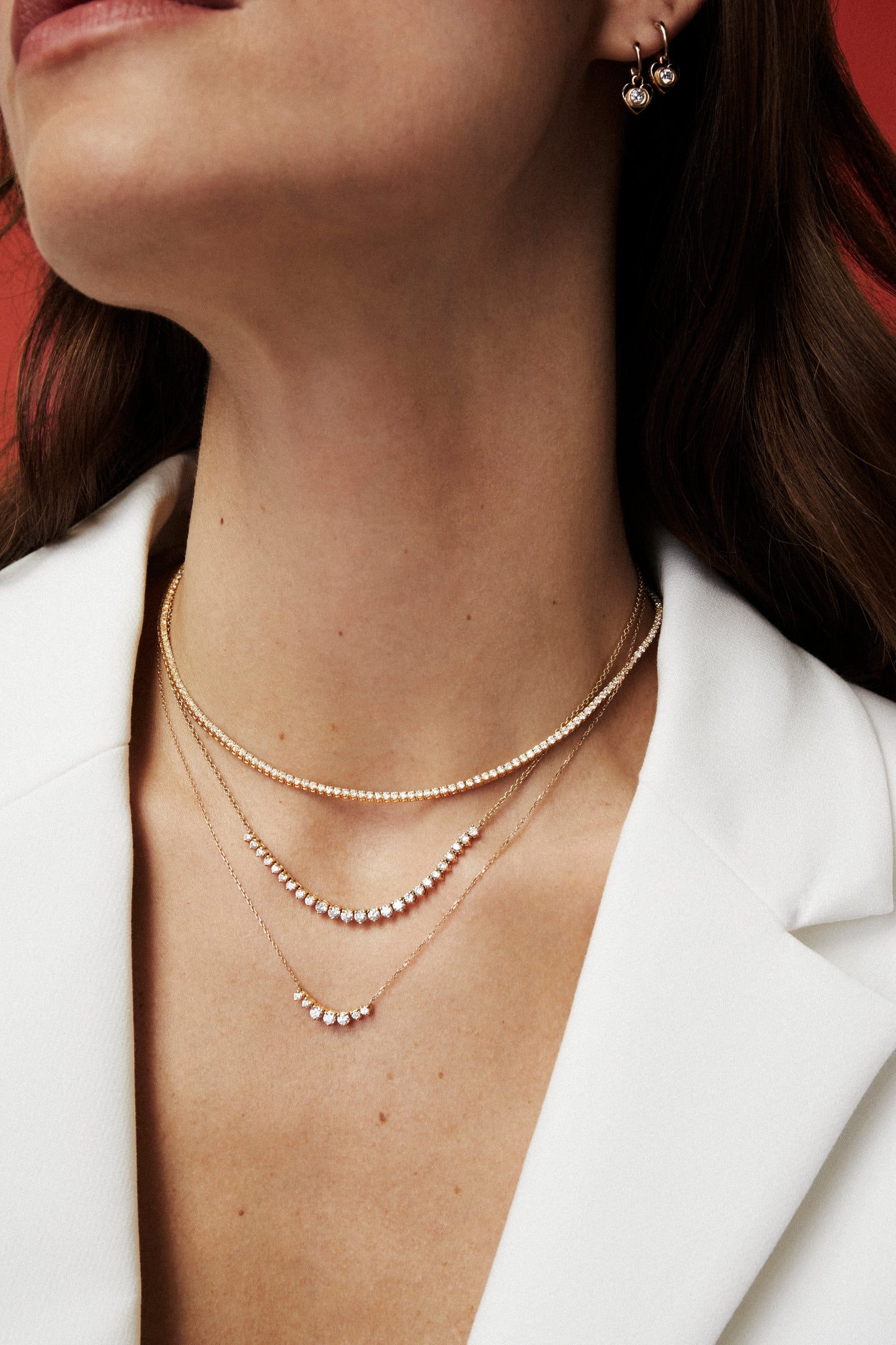 Petite Graduating Diamond Necklace