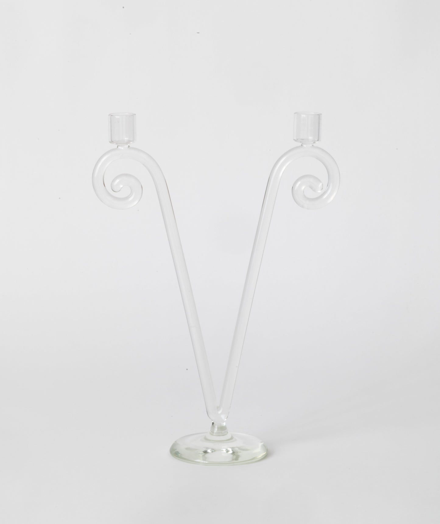Double Stem Spiral Candleholder