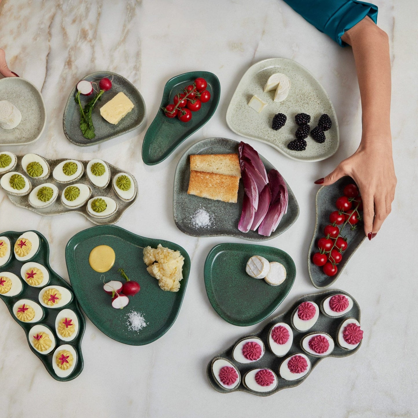 Riverstone Dessert Plates, Stacy London & Haand Collection