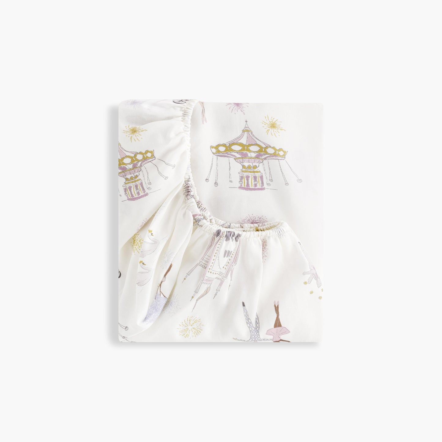 Adventures in Wonderland Crib Sheet - Rose