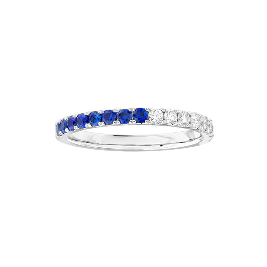 50/50 Sapphire & Diamond Stackable Ring
