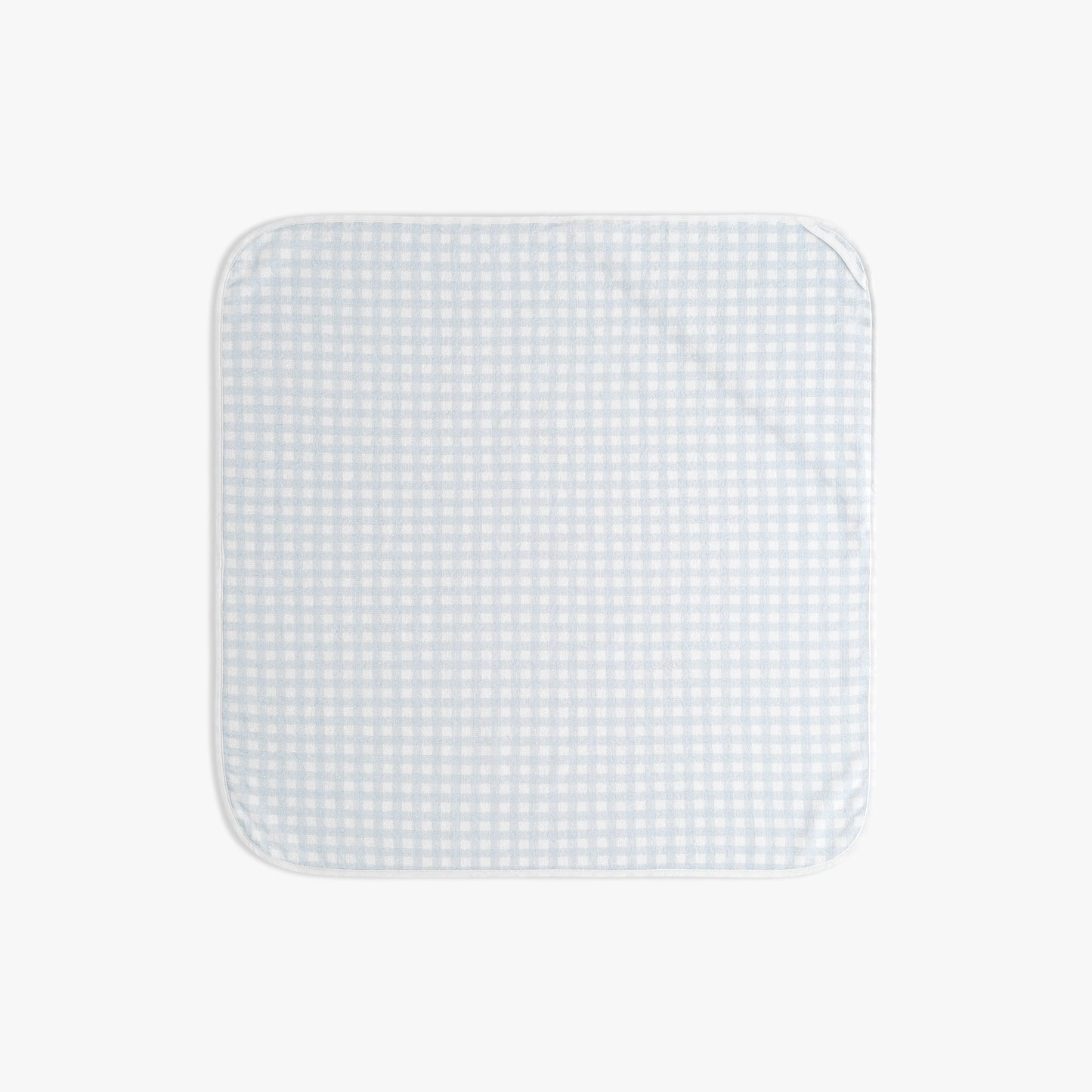 Picnic Gingham Baby Hooded Towel - Blue