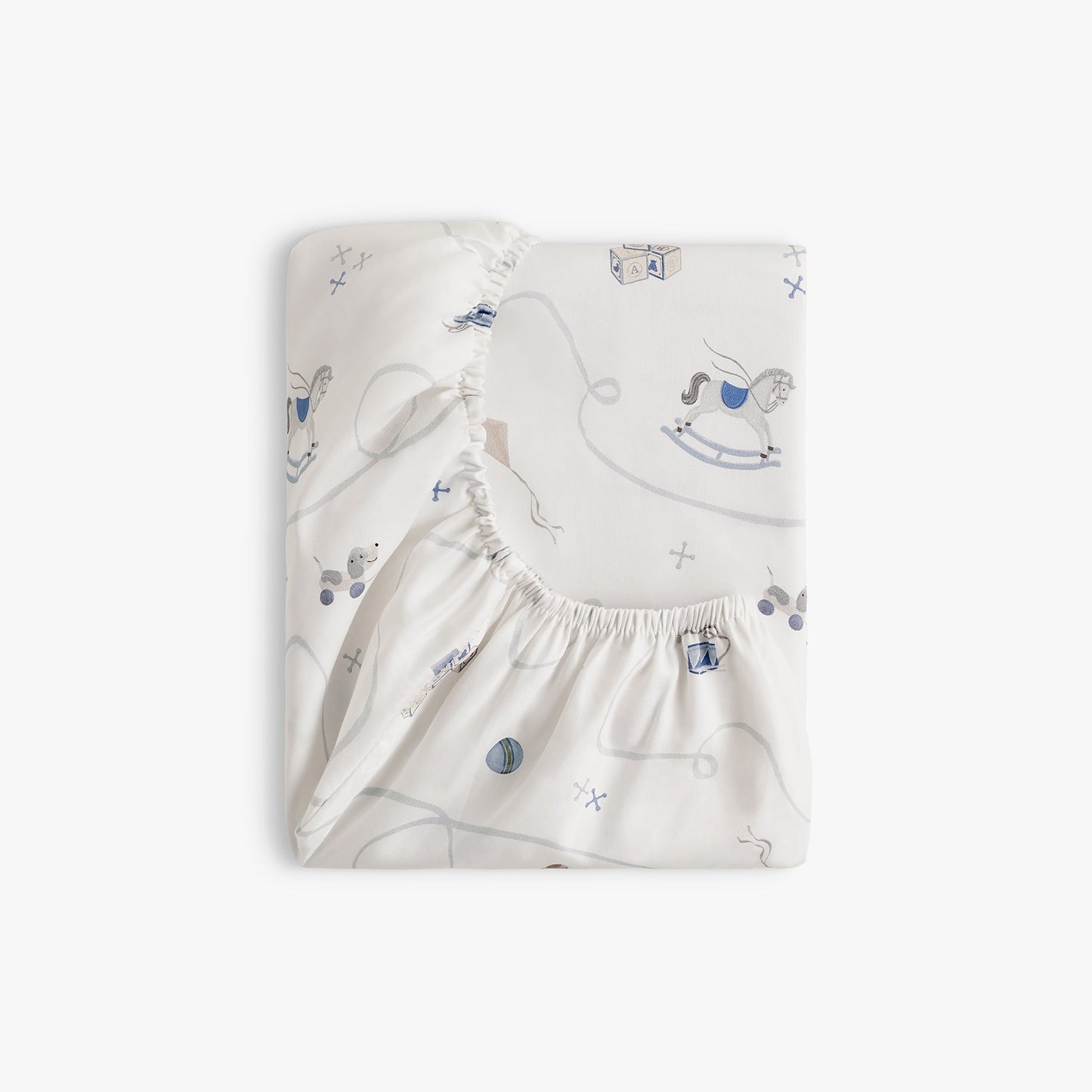 Little Toy Chest Crib Sheet - Ivory
