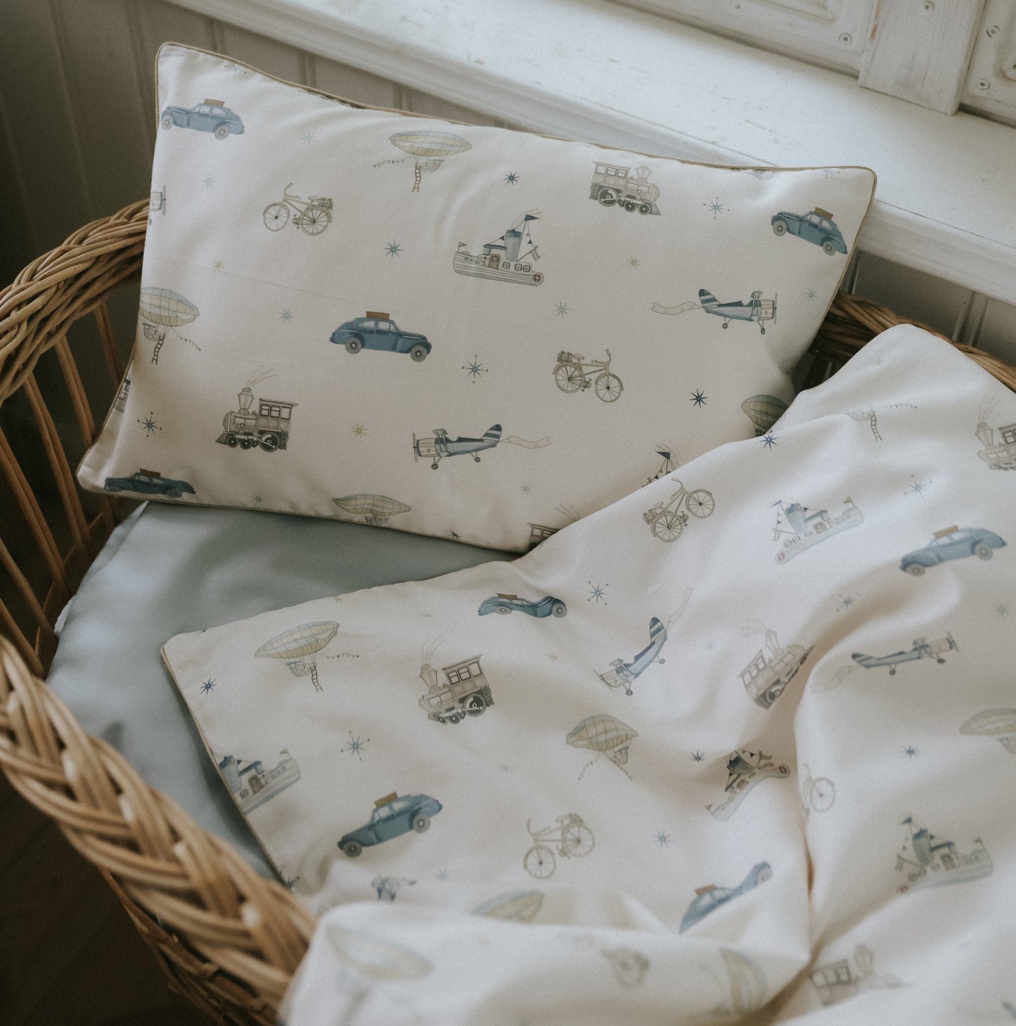 Transit Treasures Pillow - Blue