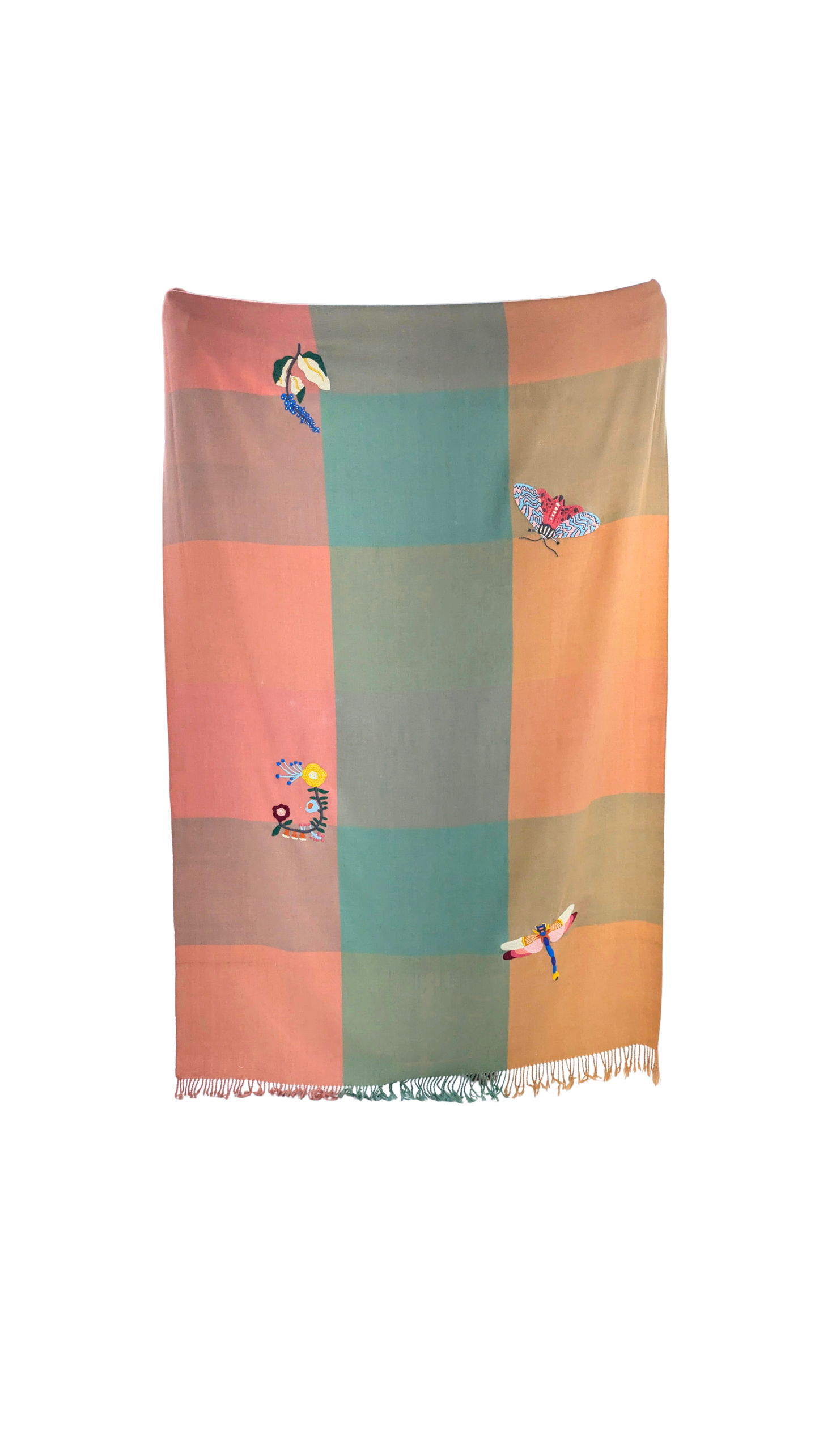 Handwoven Merino Wool Throw 48 × 76 In