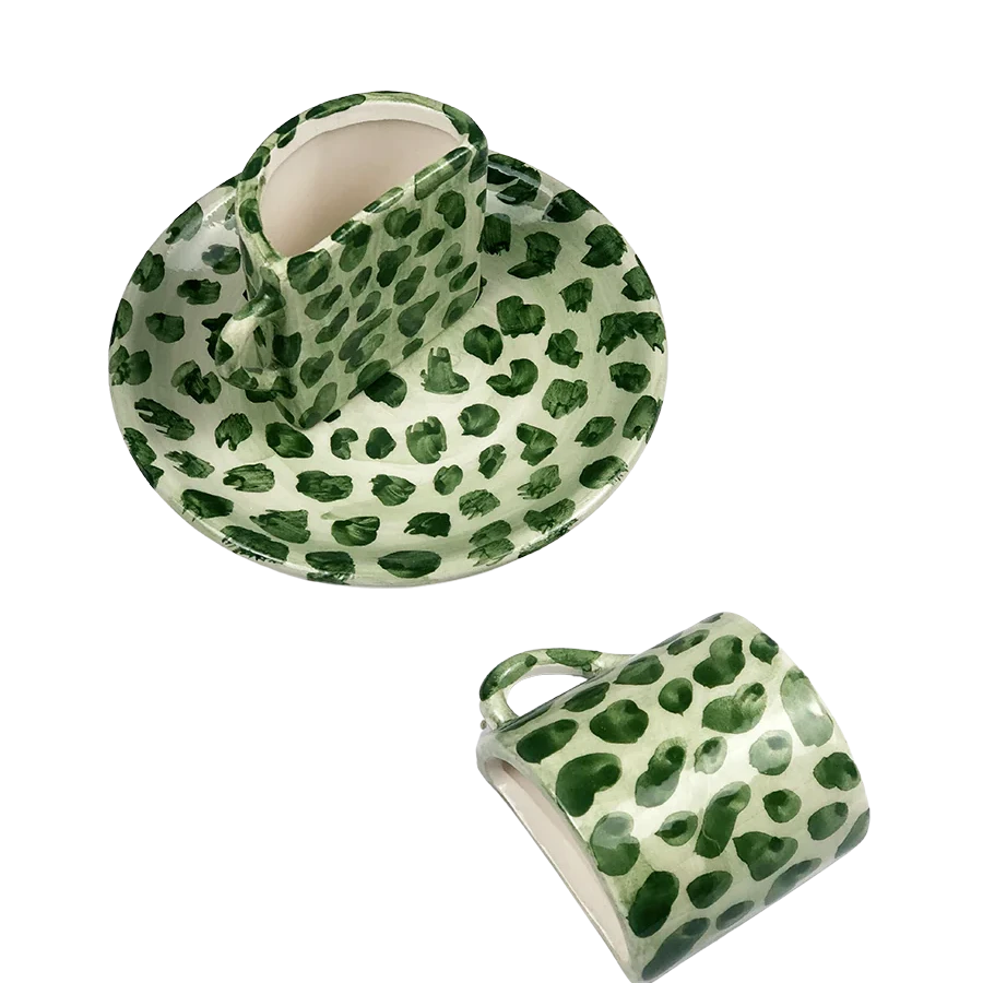 Go Wild - te Coffee Cup Set- Green