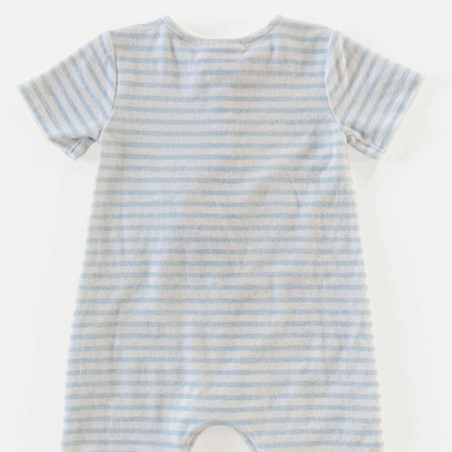Walker Terry Romper - Blue & White Stripe