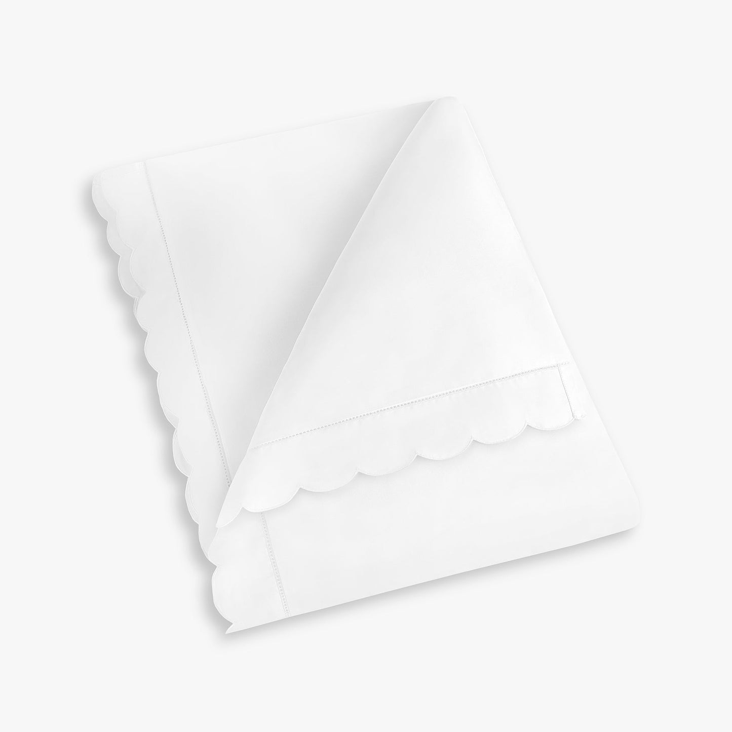 Scalloped Starlight Baby Duvet - White