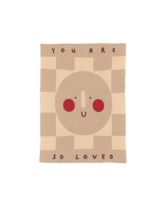 You Are So Loved Knit Mini Blanket