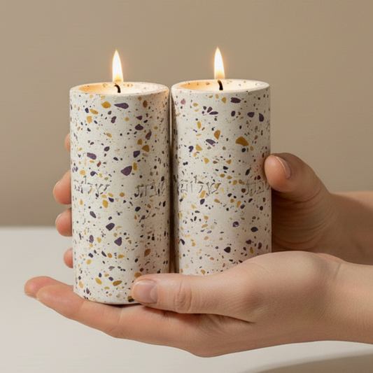 Modern Judaica Terrazzo Candle Holders – Terrazzo Series