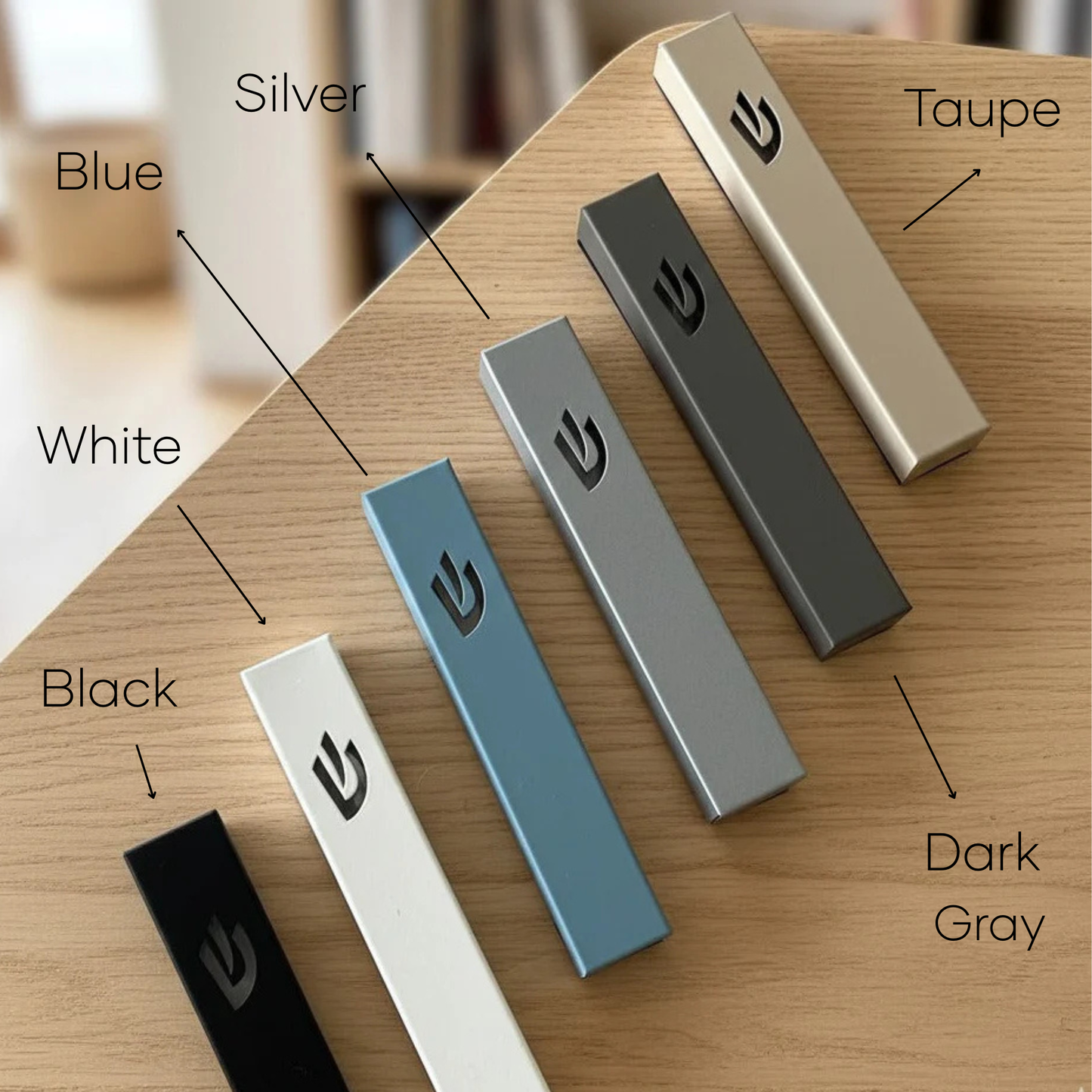 Minimalist Stainless Steel Mezuzah Case for Jewish home - Sweetheart Series