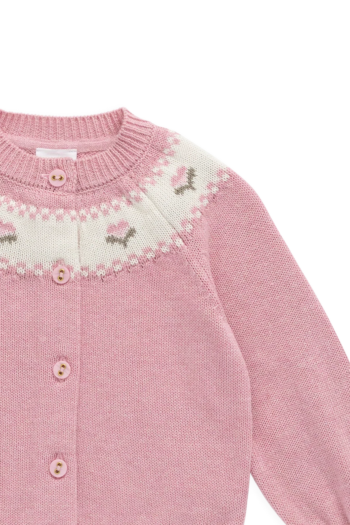 Annette Cardigan in Pink Flutter