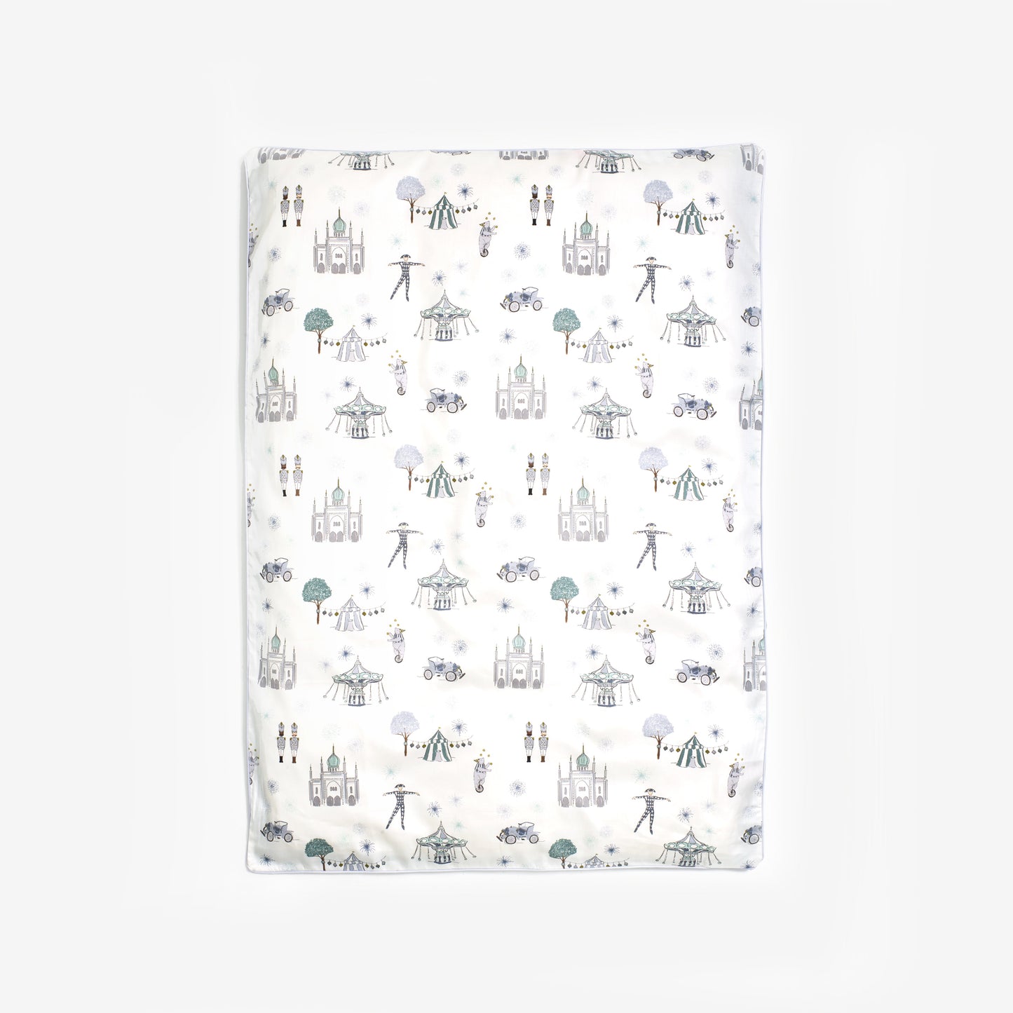 Adventures in Wonderland Baby Duvet - Aqua