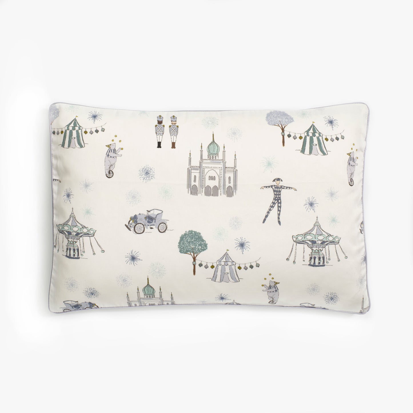 Adventures in Wonderland Toddler Pillow - Aqua