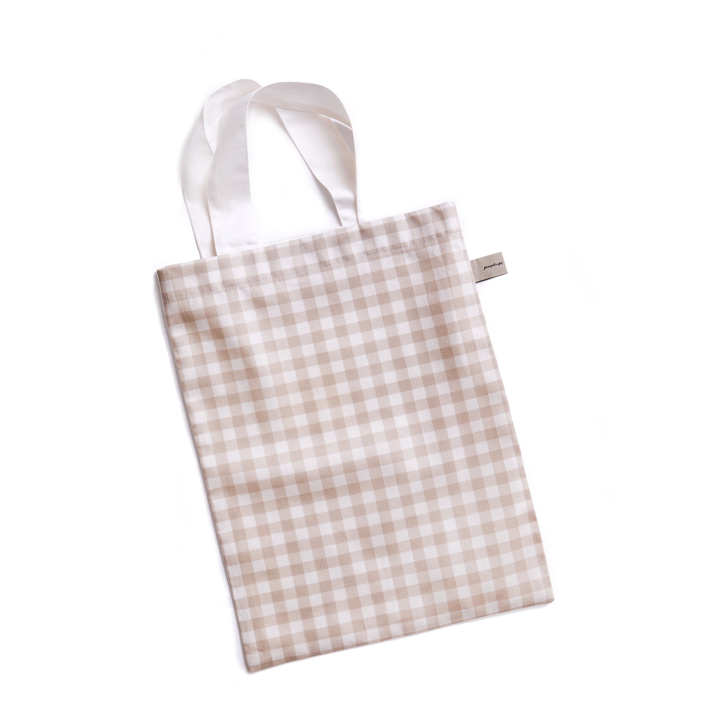 Picnic Gingham Crib Sheet - Beige