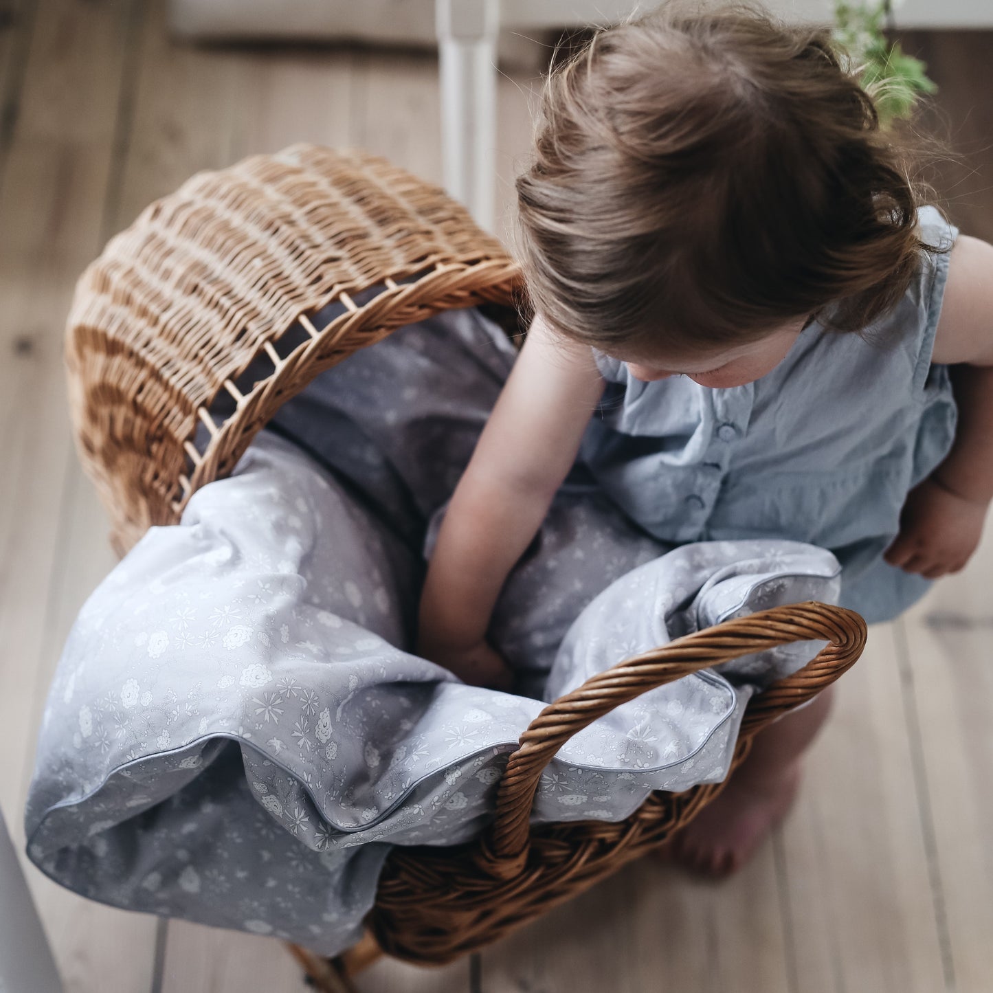Bird’s Song Baby Duvet - Grey