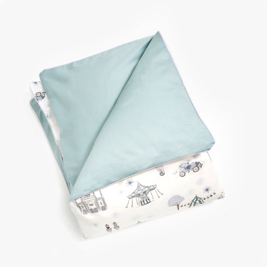 Adventures in Wonderland Baby Duvet - Aqua