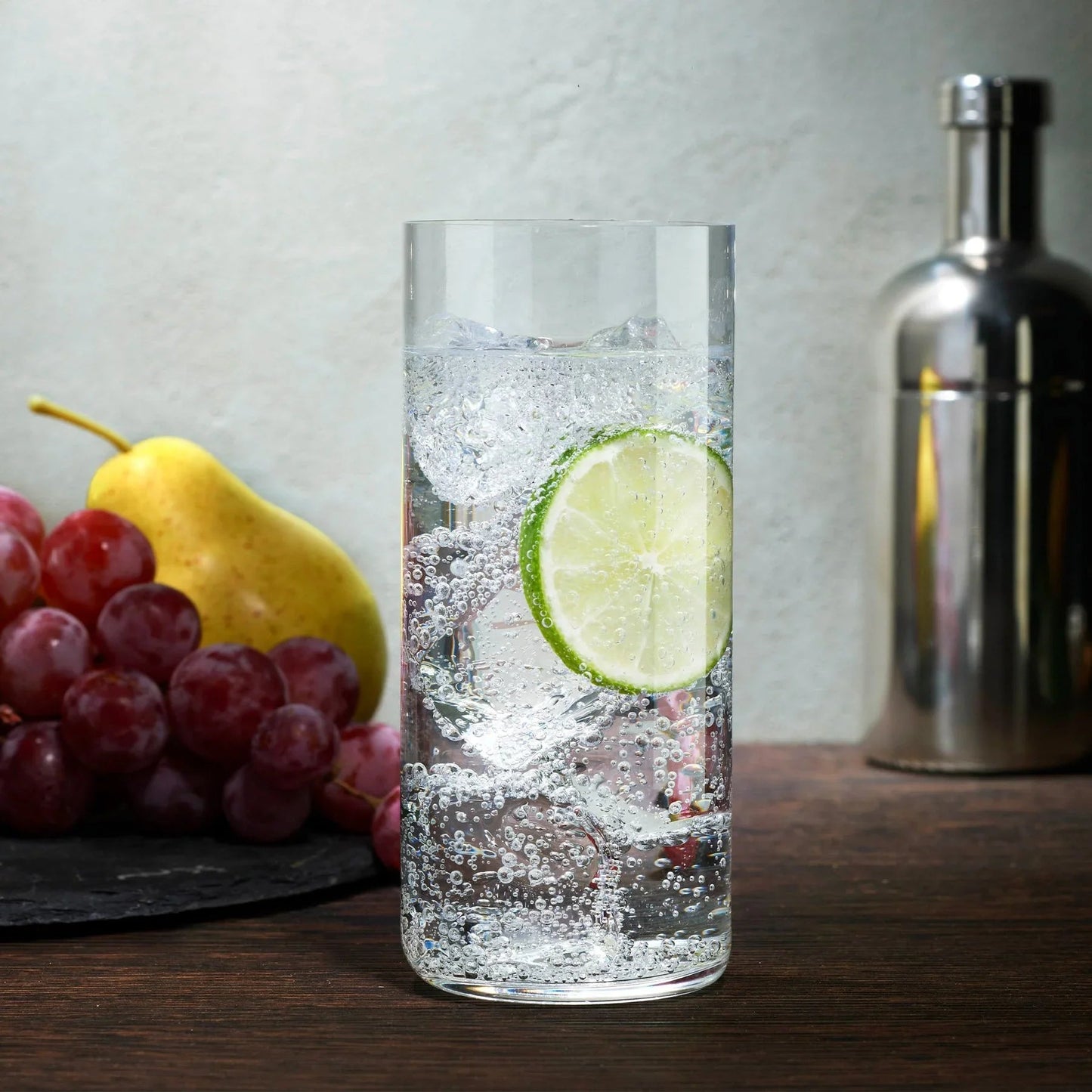 Finesse Grid Set of 4 Long Drink Glasses