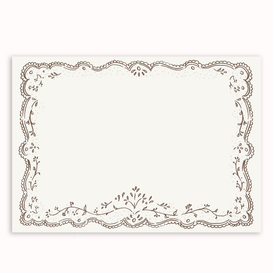 Stationery & Notepad Gifting Set- Embroidered Cocoa