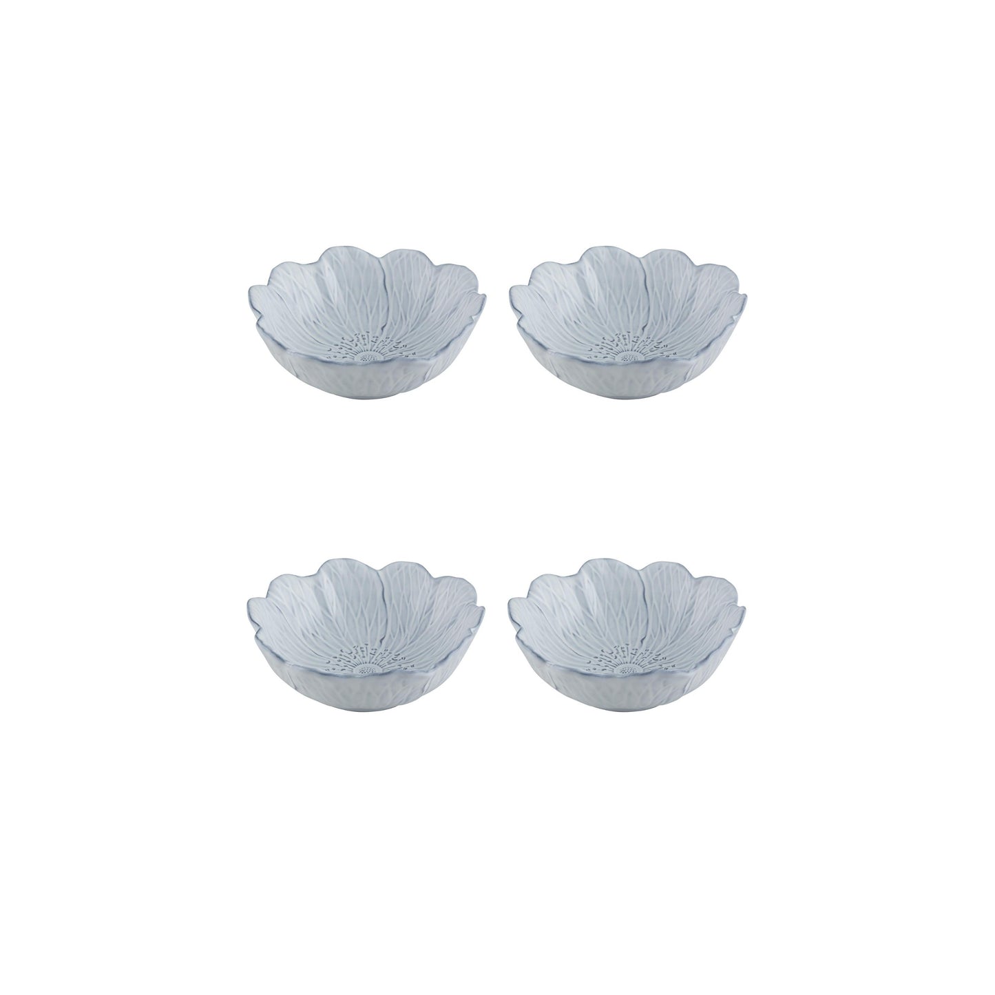 Bordallo Pinheiro Flora Antique White – Large Bowl 17cm/ 6", set of 4