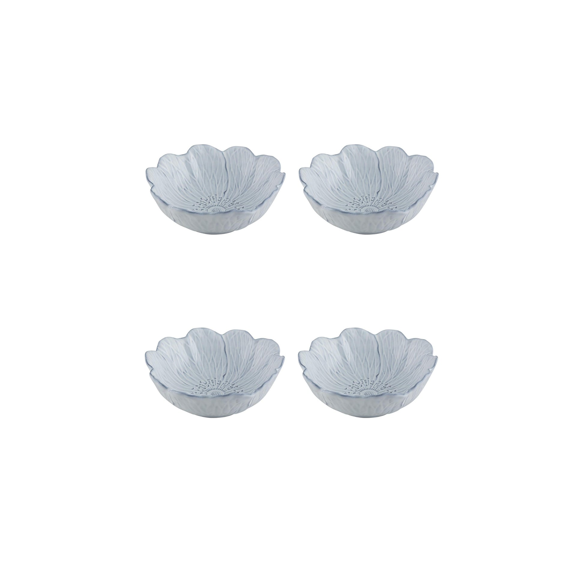 Bordallo Pinheiro Flora Antique White – Large Bowl 17cm/ 6", set of 4