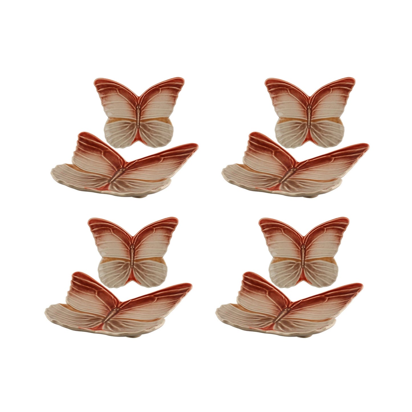 Bordallo Pinheiro Cloudy Butterflies By Cláudia Schiffer – Dessert Plate 31 cm x 25 cm / 12" x 9", set of 4