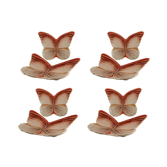 Bordallo Pinheiro Cloudy Butterflies By Cláudia Schiffer – Dessert Plate 31 cm x 25 cm / 12" x 9", set of 4