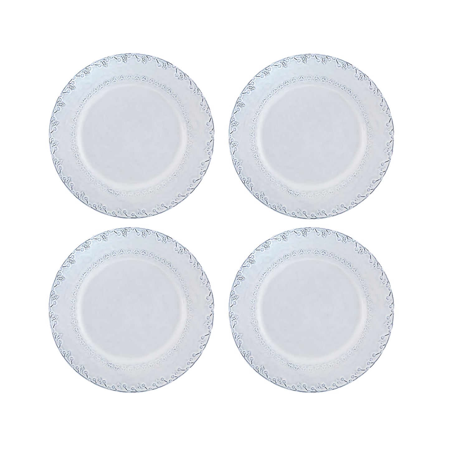 Bordallo Pinheiro Flora Antique White – Dinner Plate 29 cm / 11", set of 4