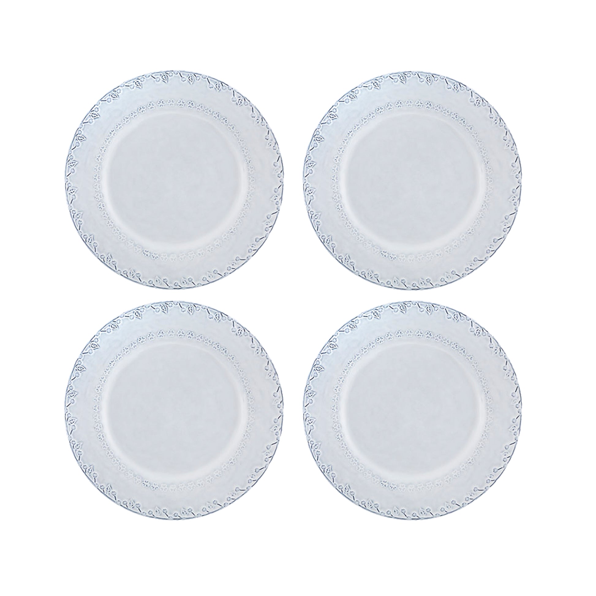 Bordallo Pinheiro Flora Antique White – Dinner Plate 29 cm / 11", set of 4