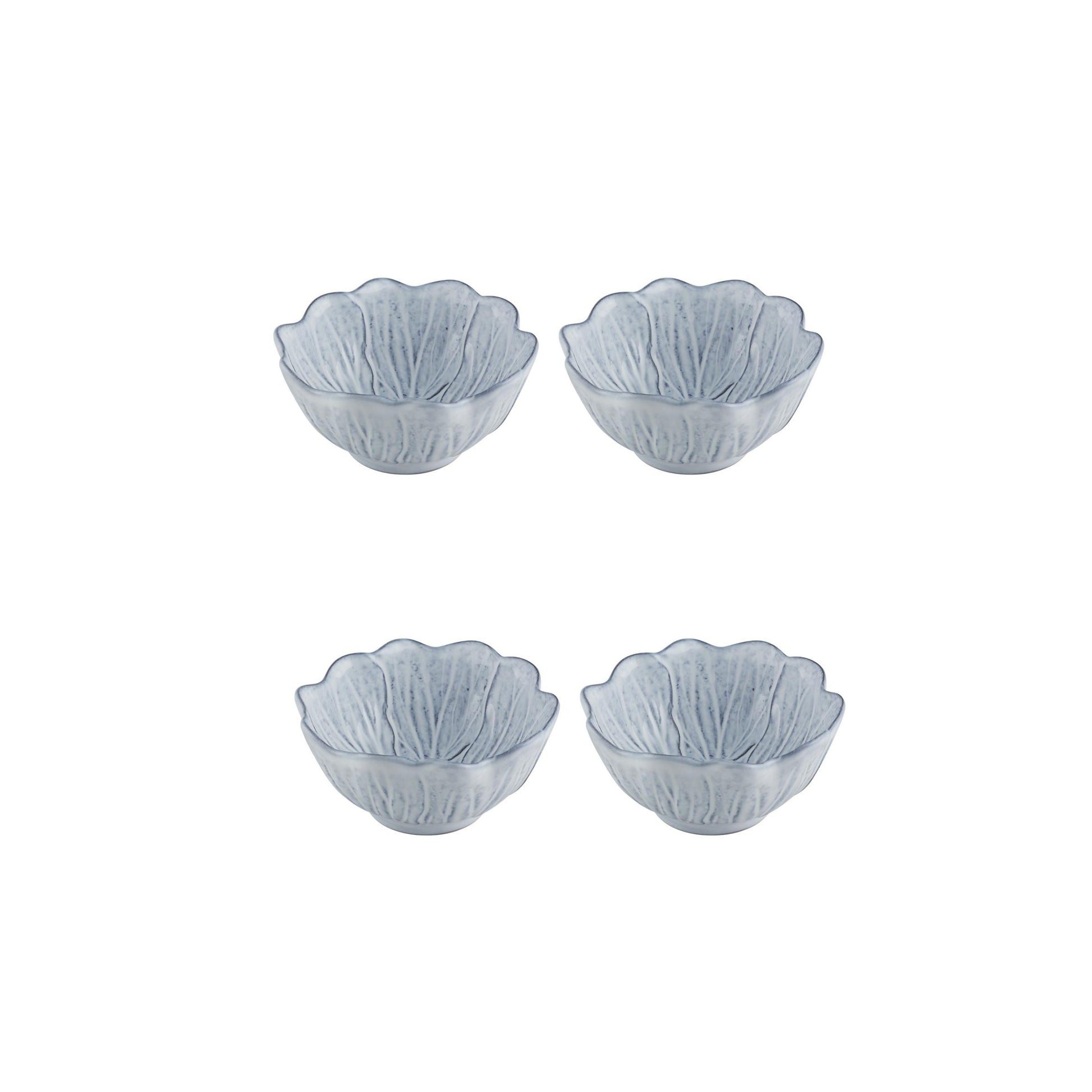 Bordallo Pinheiro Flora Antique White – Bowl 12.5 cm / 4", set of 4
