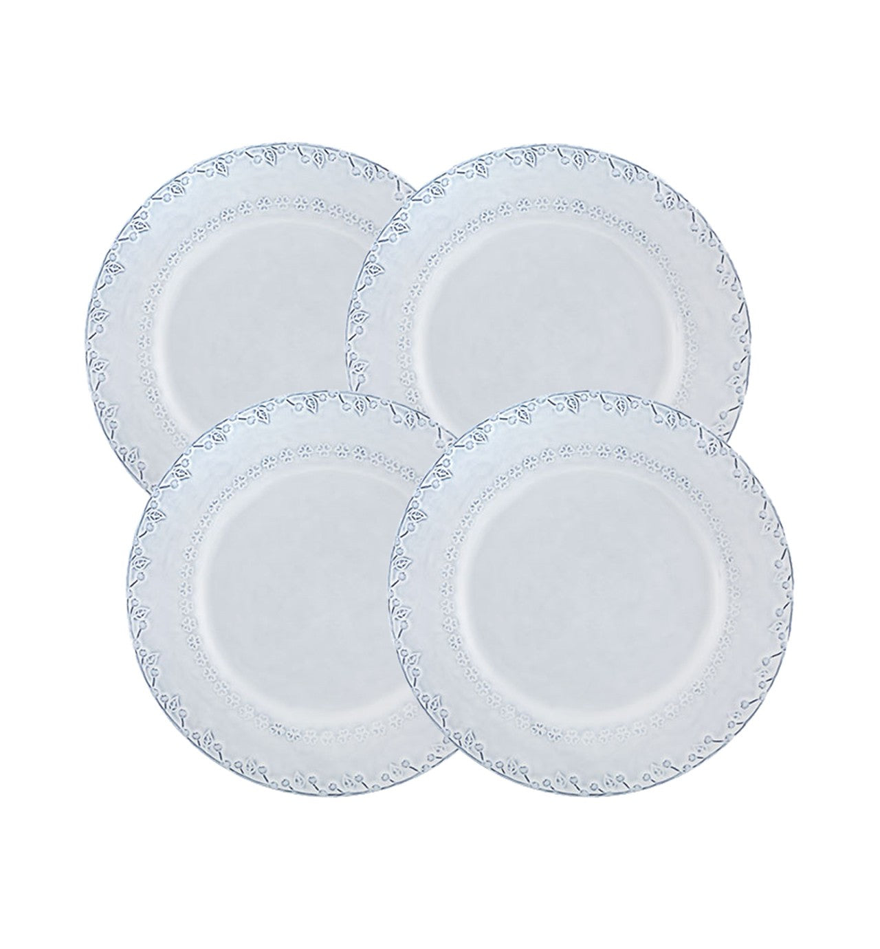 Bordallo Pinheiro Flora Antique White – Dinner Plate 29 cm / 11", set of 4