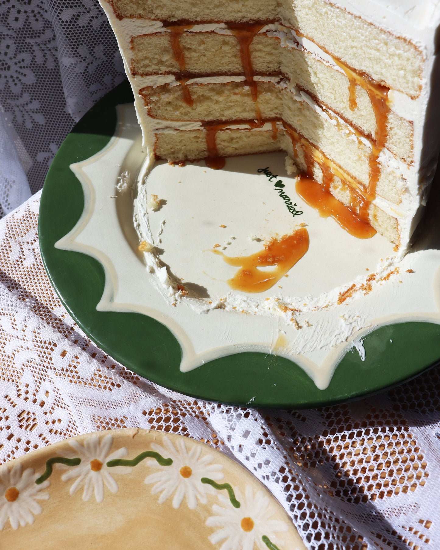 Hand-Painted Custom Scalloped Cake Plate