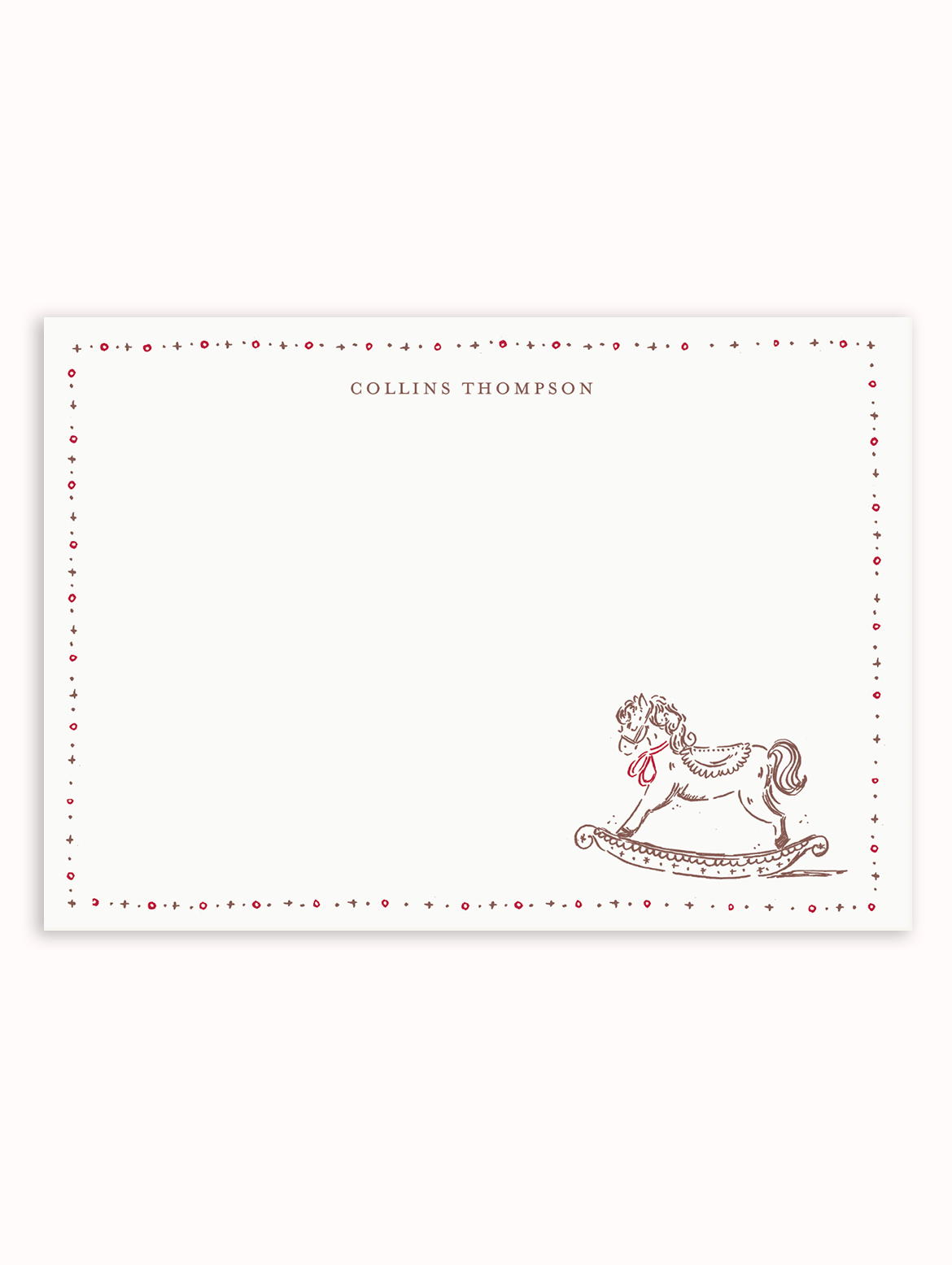 Stationery Gifting Set of 100- Rocking Horse Cocoa & Cherry