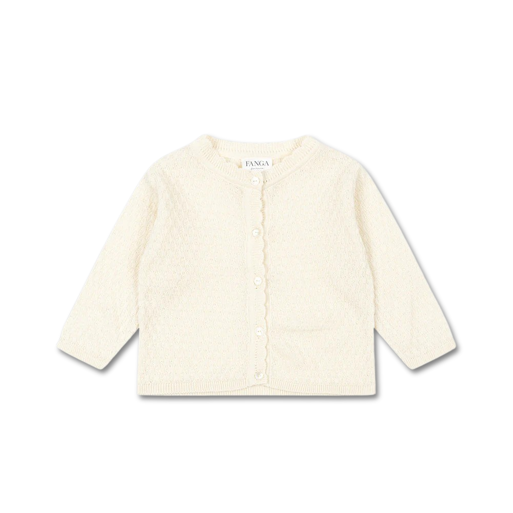 Venti Pointelle Knit Cardigan