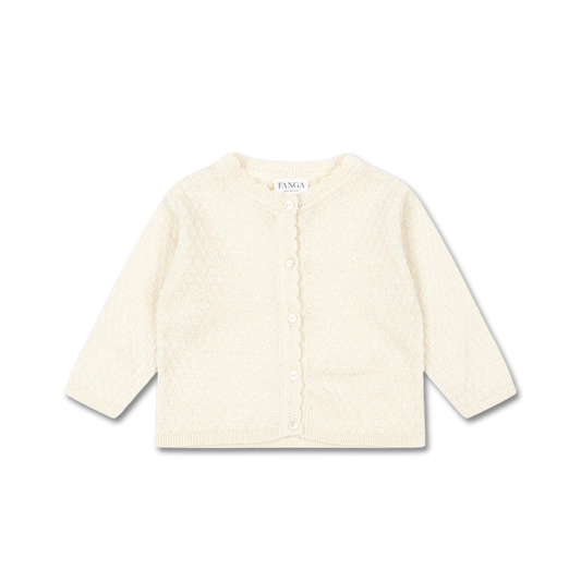 Venti Pointelle Knit Cardigan