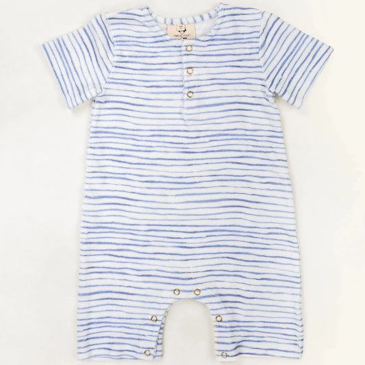 Walker Terry Romper - Wave Stripe